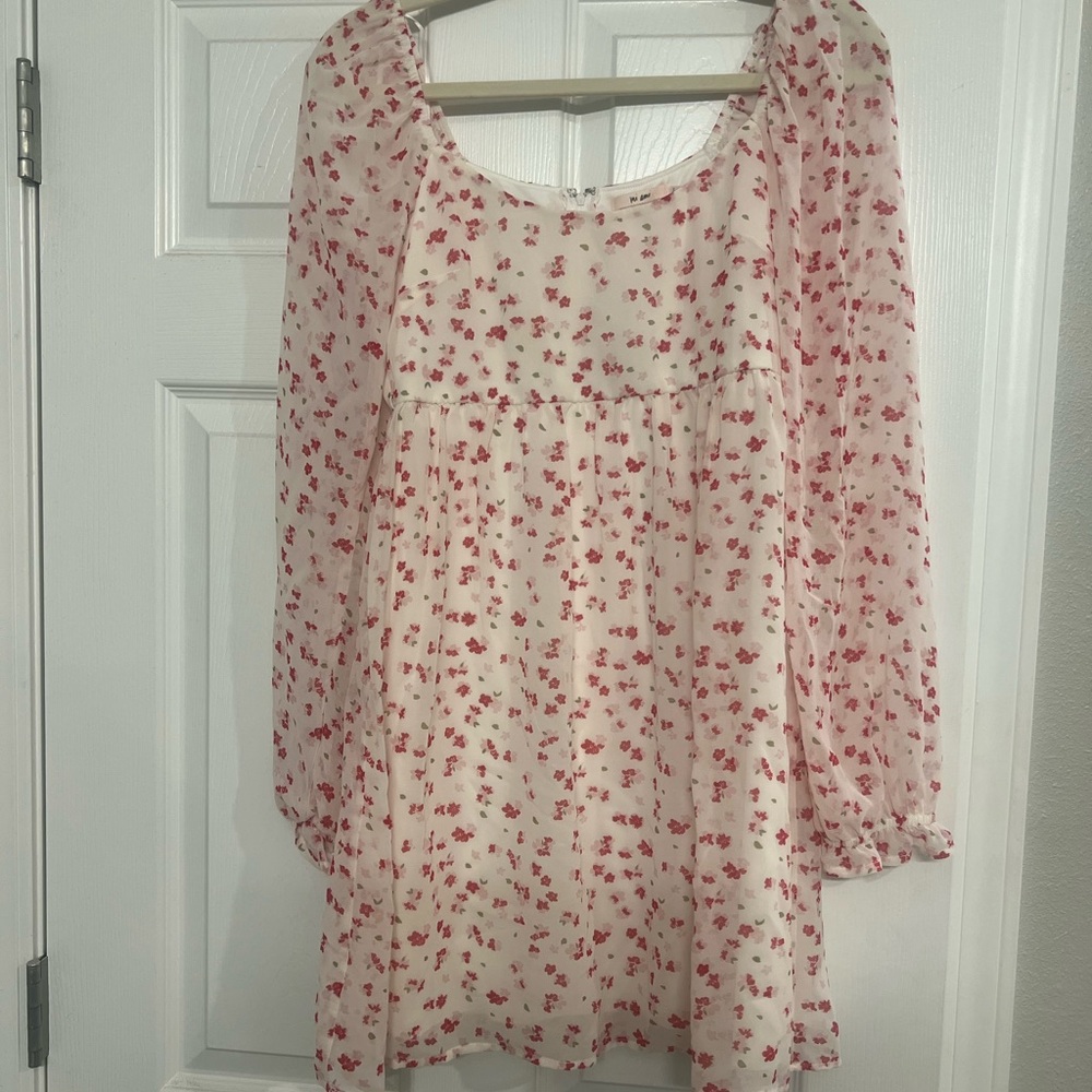 Baby Doll Red/Pink Floral Women's Dress